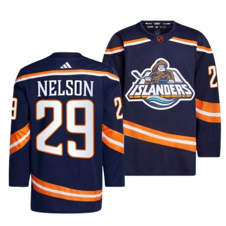 New York Islanders Trikot Brock Nelson 29 Adidas 2022-23 Navy Reverse Retro 2.0 Authentic - Herren